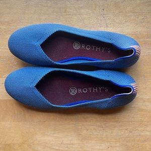 Rothy’s blue rounded flats